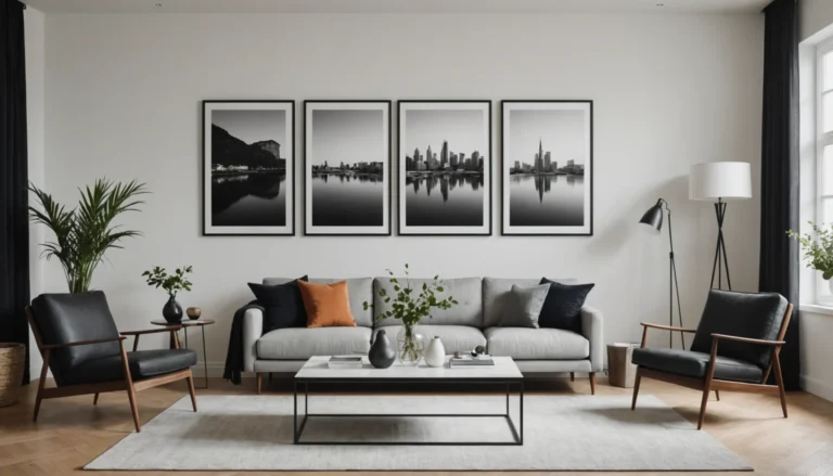 idées pour disposer 3 photos au mur