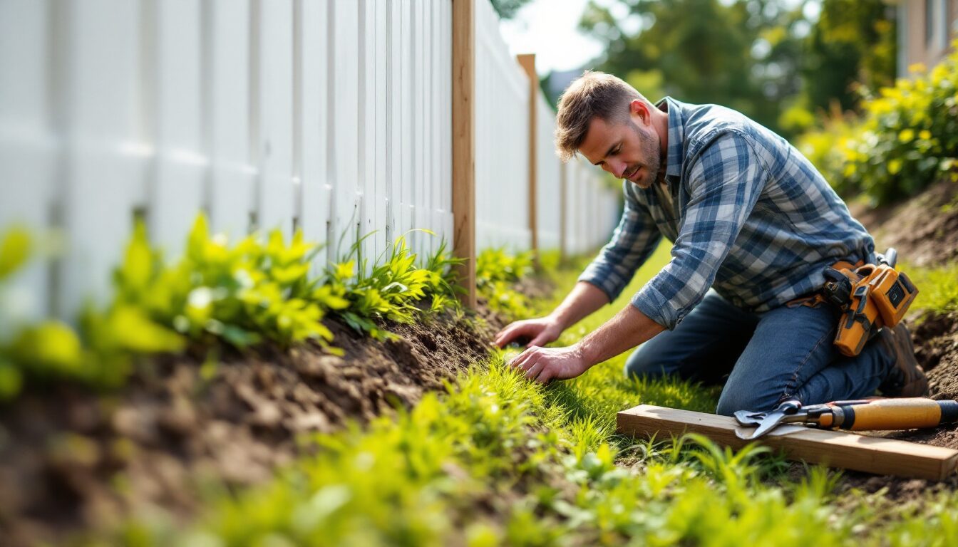 comment faire une clôture sur un terrain en pente
