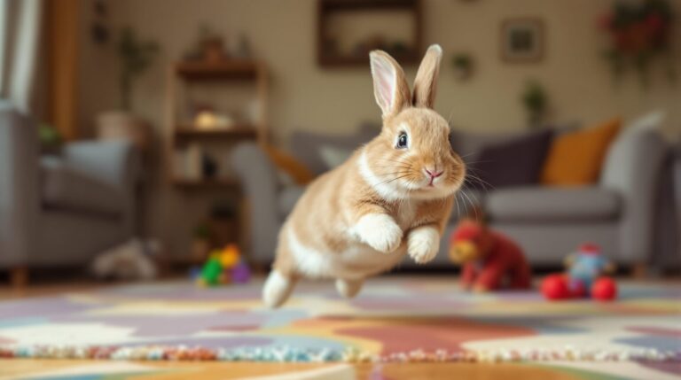 mon lapin court partout comme un fou