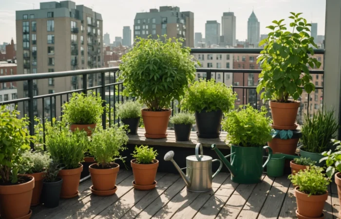 herbes pour jardinière de balcon