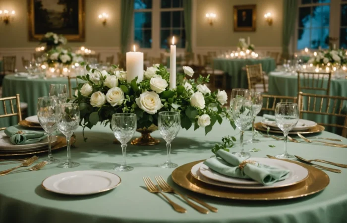 decoration mariage vert d eau