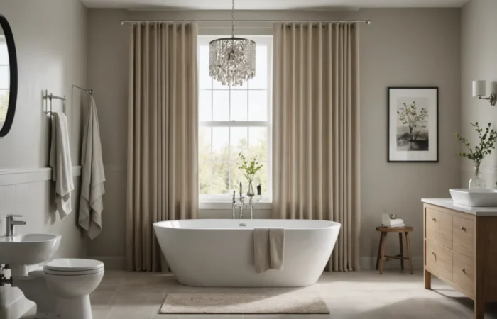 rideau de douche d'angle pour baignoire