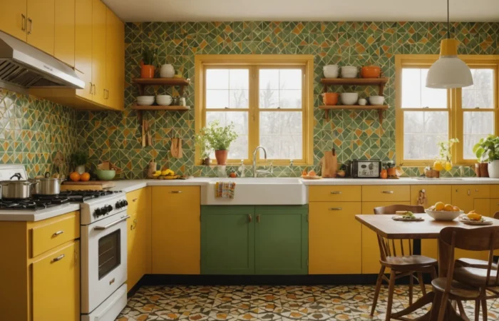 carrelage ancien cuisine 1970
